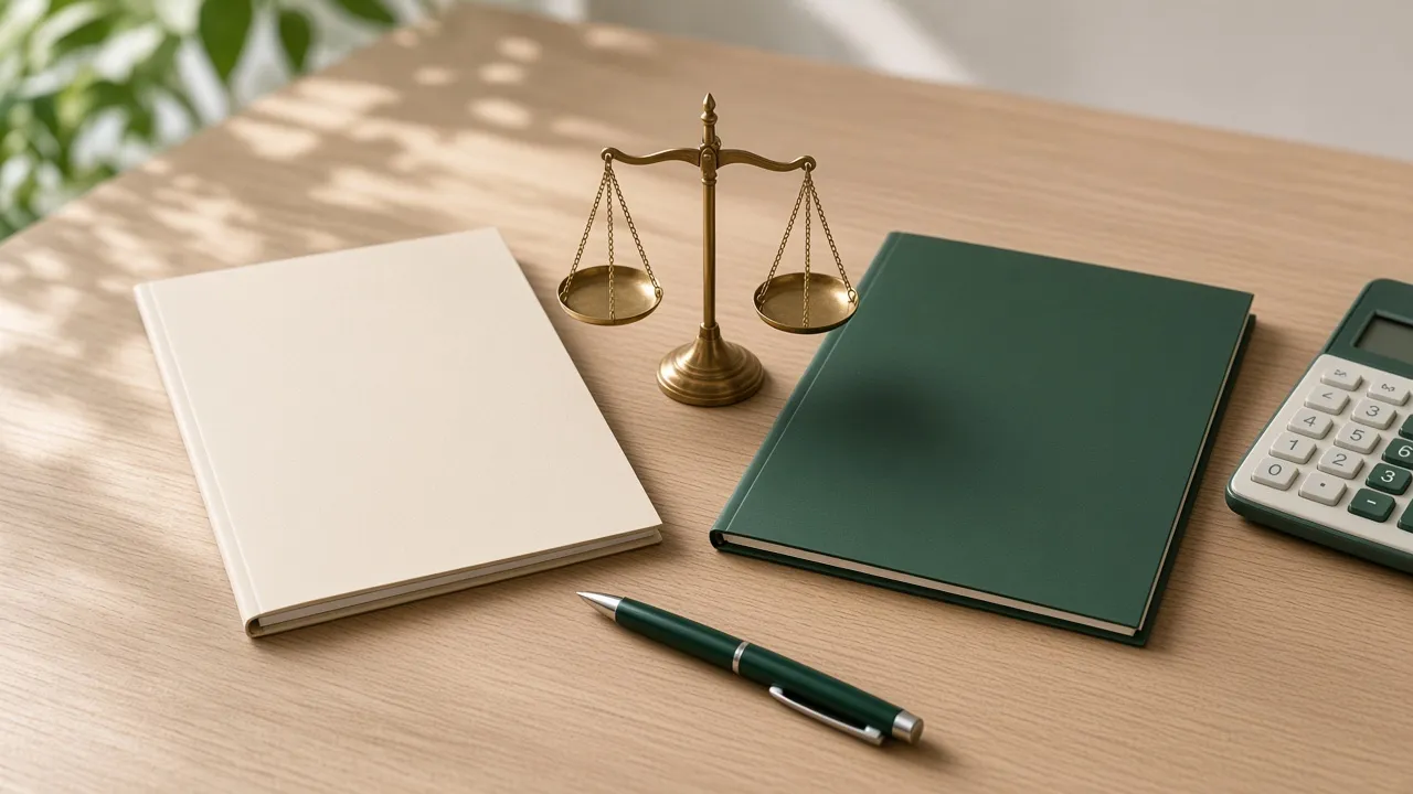 Krem ve yeşil iki dosya arasında terazi: şahıs ve limited şirket karşılaştırması