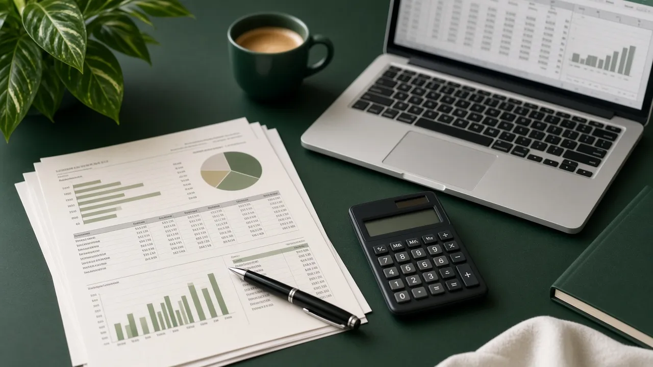 Finansal tablolar, hesap makinesi ve dizüstü bilgisayar